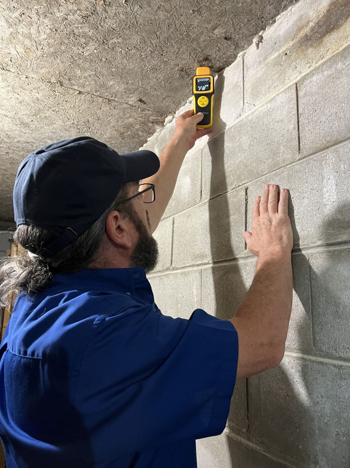 23 Moisture Meter being used to detect excess moisture